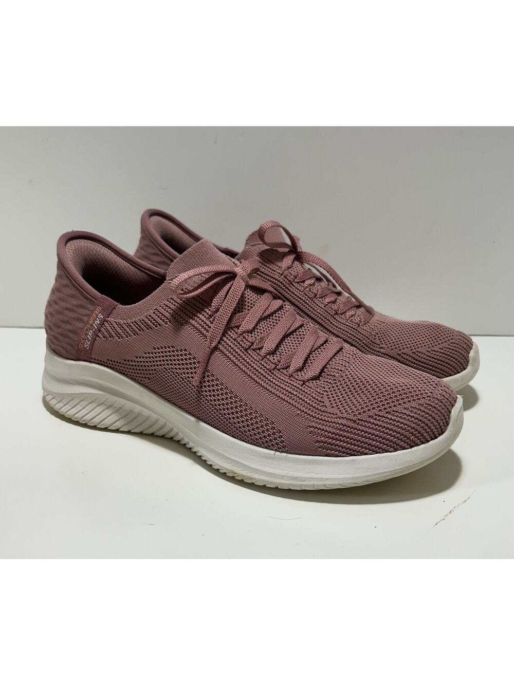SKECHERS Slip-ins Vegan Ultra Flex 3.0 Brilliant Path Mauve Sneakers Womens 8.5